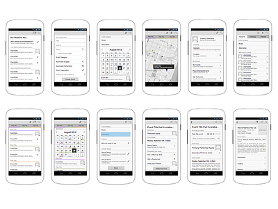 Android App Wireframes spec ui ux wireframes