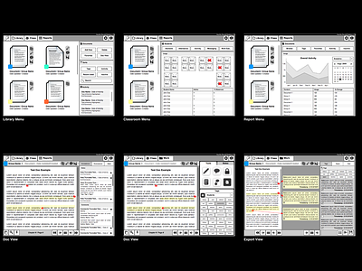 Student Tablet App android prototype tablet ui ux wireframes