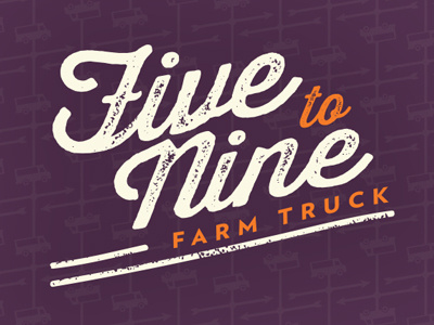 5-9 Logo farm farmers market food truck logo thirsty rough