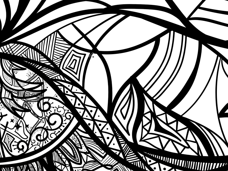 Vector Pattern Progress abstract black and white doodle geometric gif handmade illustration lace lines pattern shapes vector