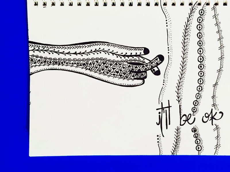 It'll be ok america hand-drawn election doodle blackandwhite sketchbook sketch fingerscrossed