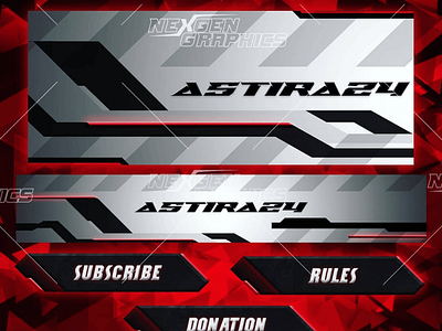 Youtube Banner, Twitch Banner and Panels banner branding graphic design socials twitch banner youtube banner