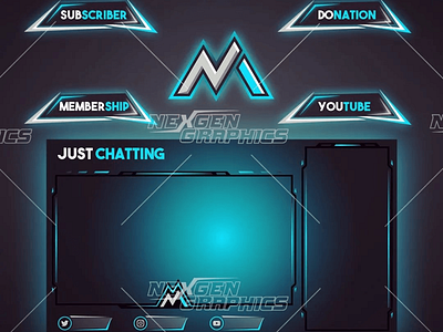 Twitch panels and Just Chatting Screen branding design illustration just chatting screen twitch twitch just chatting screen twitch panels twitch screens ui