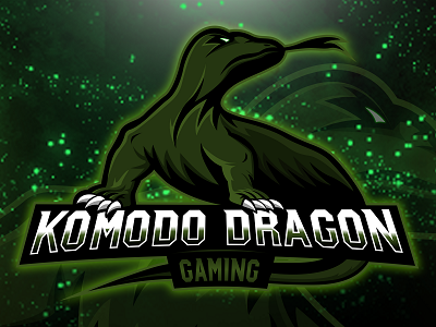 Komodo Dragon Mascot Logo dragon esports logo gaming logo gaming mascot logo illustration komodo komodo dragon mascot logo