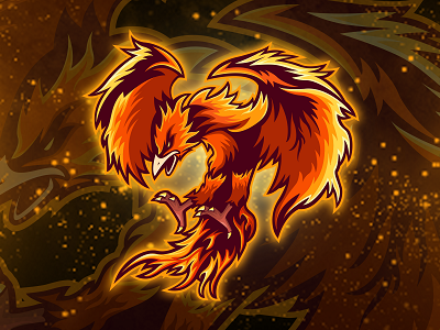 Phoenix Mascot Logo angry phoenix bird logo esports logo gaming logo gaming mascot logo mascot logo phoenix bird logo phoenix esports logo phoenix logo phoenix mascot phoenix mascot logo