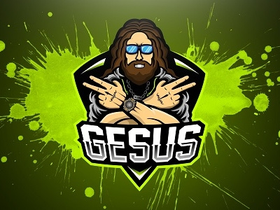 Cool Jesus Mascot Logo christ mascot cool christ cool jesus cool jesus mascot cool jesus mascot logo esports logo gaming logo gaming mascot logo jesus jesus attitude jesus mascot jesus mascot logo mascot logo thug jesus