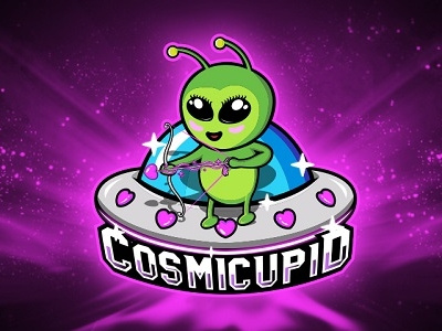 Cute Alien Mascot Logo alien alien mascot alien mascot logo cupid logo cupid mascot cute alien cute alien mascot cute alien mascot logo cute logo esports logo gaming logo gaming mascot logo mascot logo