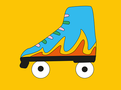 rollerblades app design icon illustration logo ui vector