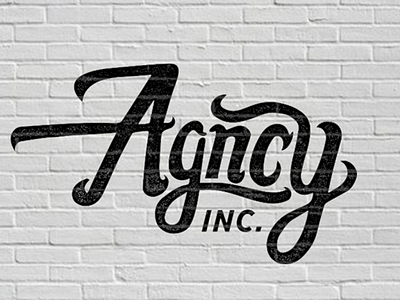 AGNCY INC. drawn hand typography