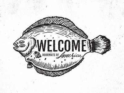 Doormats of America america doormat fish flounder