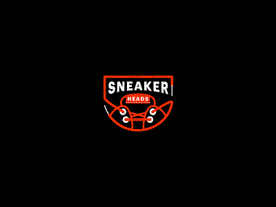 Sneaker Heads badge head lockup shoe sneaker