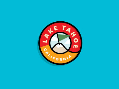 Places I've lived. 1/3 badge flag lake mountain tahoe vector