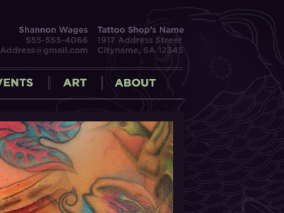 Tattoo Site header tattoo