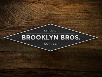 Brooklyn Bros. Logo brown coffee logo wood