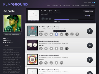 Music App - Playground app music purple web