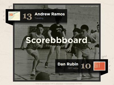 Scorebbboard is Live api web app