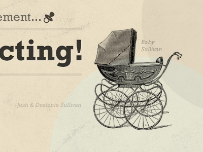So We're Expecting - Close up baby announcement illustration