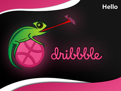 Hello dribbble best design dribbble eating hello lizard popular