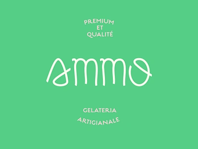 ammo gelateria artigianale design gelateria logo minimal typography