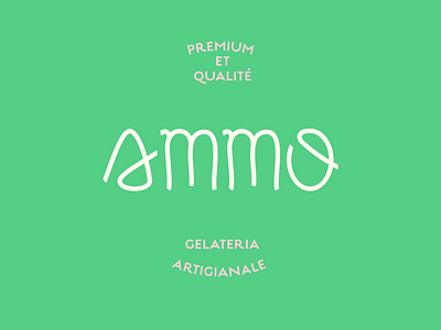 ammo gelateria artigianale design gelateria logo minimal typography