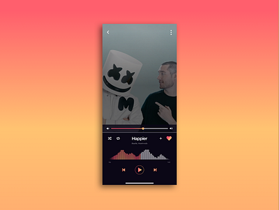 Daily UI | 009 | Music Player 009 app bastille dailyui dailyuichallenge design music music player ui ux visual design warm colors