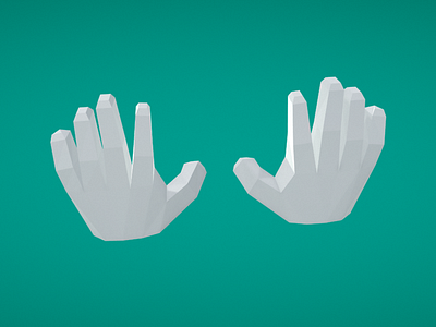 Low Poly Hands 3d computer google blocks low poly made with blocks retro