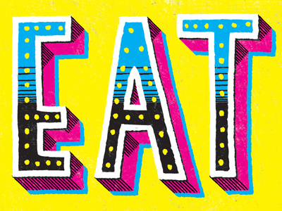 Eat lettering