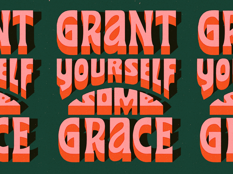 Grace hand lettered lettering letters poster retro type typography vintage