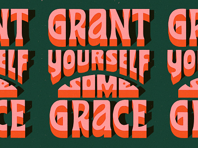 Grace hand lettered lettering letters poster retro type typography vintage