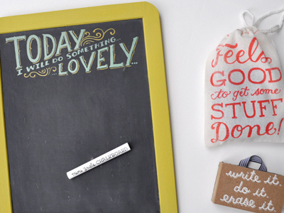 Something Lovely hand painted lettering mini goals chalkboard typography