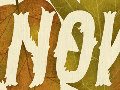 Leafy Type fall hand lettered leaf lettering typography