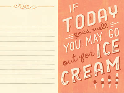 Ice Cream hand lettered lettering typography