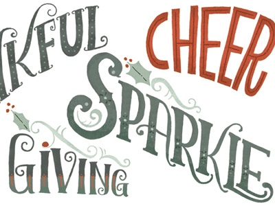 Spread the Cheer hand lettering lettering typography