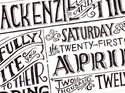 Wedding invite hand lettered invite lettering sketch typography wedding