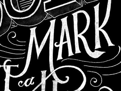 Mark black and white hand lettered lettering typography