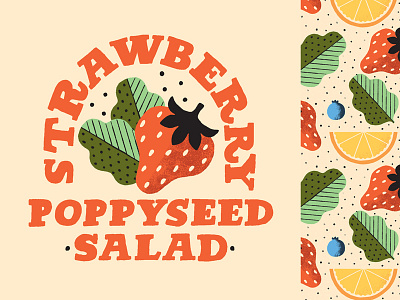 Panera Strawberry Poppyseed Salad illustration salad strawberry