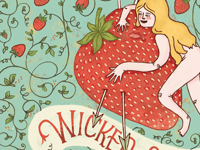 Earthly Delights arrows illustraion strawberry