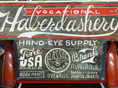 Sketch advertising lettering old time painted sign type typography