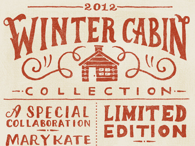 Winter Cabin Flyer cabin flyer lettering typography winter
