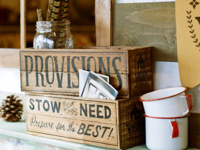Provisions Crate box gifts holiday lettering provisions winter cabin