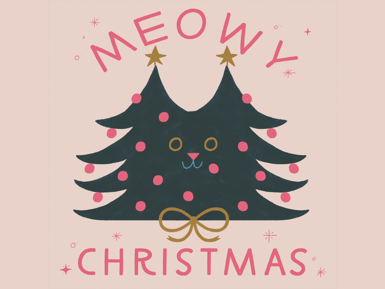 Chris christmas. Meowy Christmas logo.