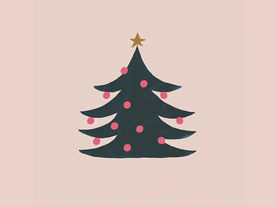 Meowy Christmas animation cat christmas tree lettering