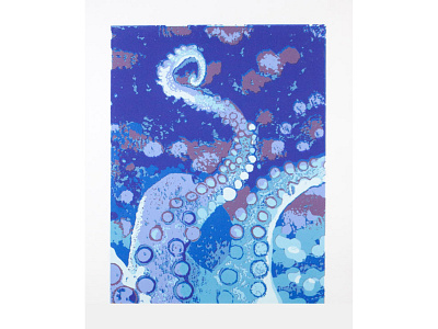 Tentacles design ink printed material printing printmaking screen printing sea sea creature serigraph silkscreen tentacle under water underwater