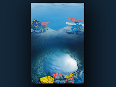 Underwater background aquatic background concept coral coral reef corals design digital graphic design illustration procreate sea underwater water