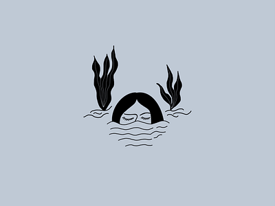 Trying To Stay Above Water digital illustration illustration illustration art pro create vector