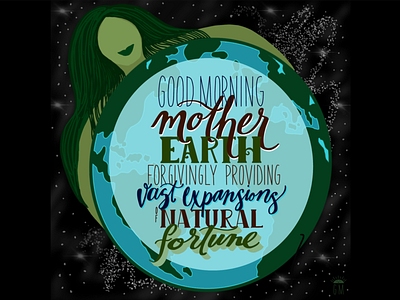 Mother Earth calligraphy design digital illustration digital illustrations graphic design graphic art hand lettering illustration illustration art imagery layout lettering personal project pro create typography writing