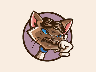Cat2 brain cat logo mascot nikola tesla tesla