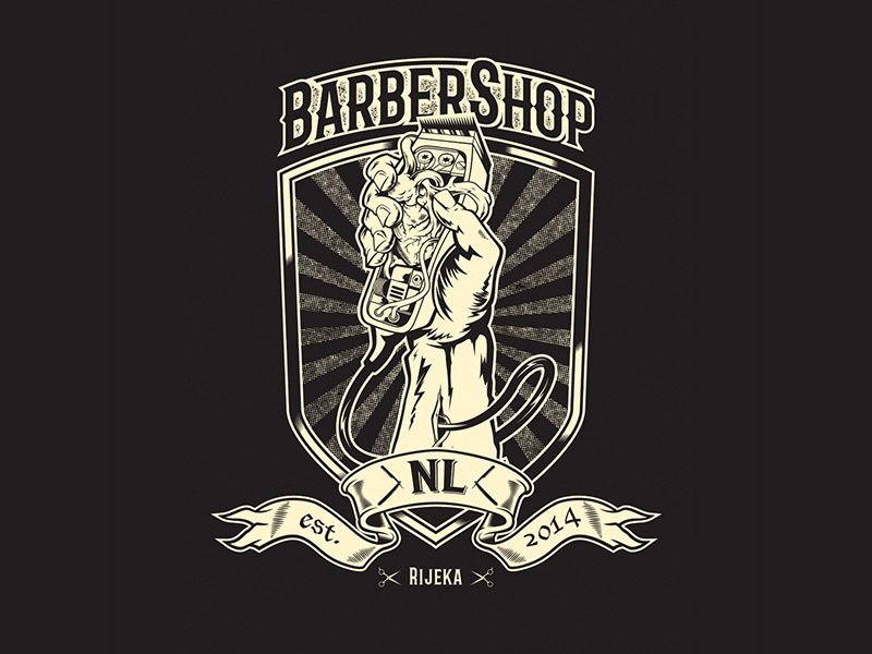 Barber Shop NL barber barbershop design graphic design illustration rijeka shirt t shirt mockup
