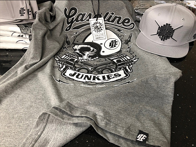 Gasoline Junkies2 apparel apparel design automotive car car illustration design gas gasoline gearhead graphic design junkies petrolhead porsche skull t-shirt t-shirt design