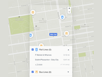 Transit POIs apartment city commute icon map mapbox transit ui zumper